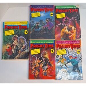 Lot Of 5 Fright Time Books Vtg # 7 10 12 9 And Unmarked One